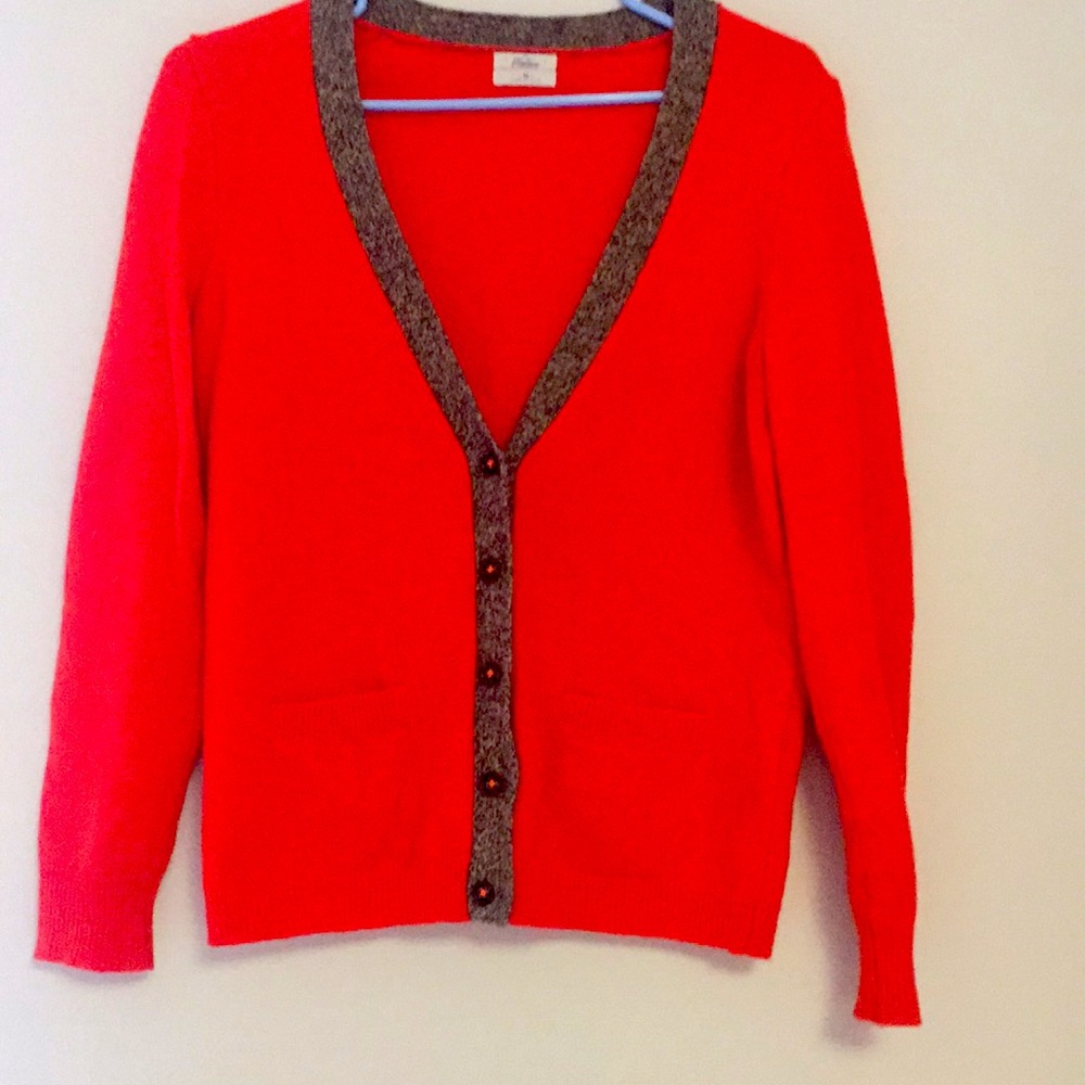 Collegiate Style Red Cardigan
